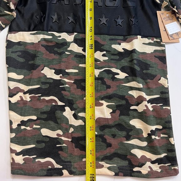 Camo Savage Youth Large (14-16) Pullover With Raised Letter Long Sleeve NWT - Picture 6 of 8